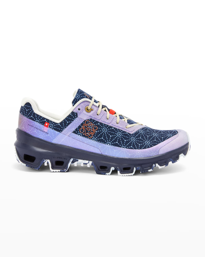 Shop Loewe X On Cloudventure Jacquard Cleat-sole Sneakers In Space Blue