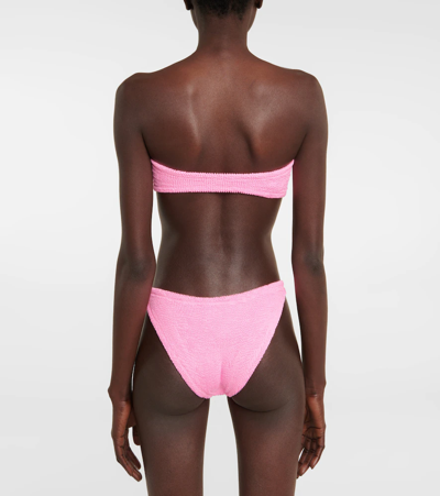 Hunza G Tina Bikini Beachwear In Rose-pink Polyamide In Bubblegum