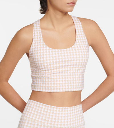 Shop The Upside Margot Houndstooth Crop Top In Check