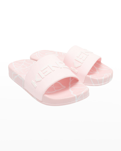 Shop Kenzo Kid's Logo Pool Slide Sandals, Toddler/kids In 454-pink