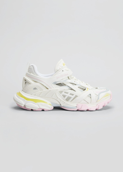 Shop Balenciaga Track 2 Caged Trainer Sneakers In 7745 Yellow Multi