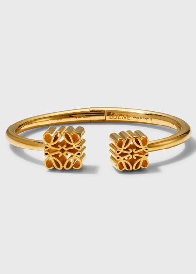 Shop Loewe Anagram Cuff In Gold