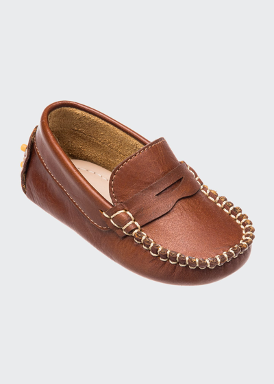 Shop Elephantito Boy's Logan Penny Leather Drivers, Baby In Natural