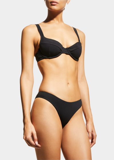 Shop Jonathan Simkhai Lia Bustier Bikini Top In Black