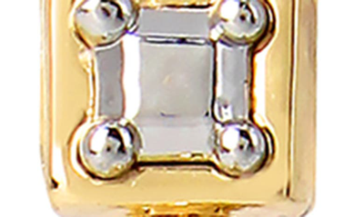 Allsaints Stone Chain Front Back Earrings In Twotone