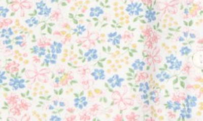 Polo Ralph Lauren Floral Print Romper In White Multi