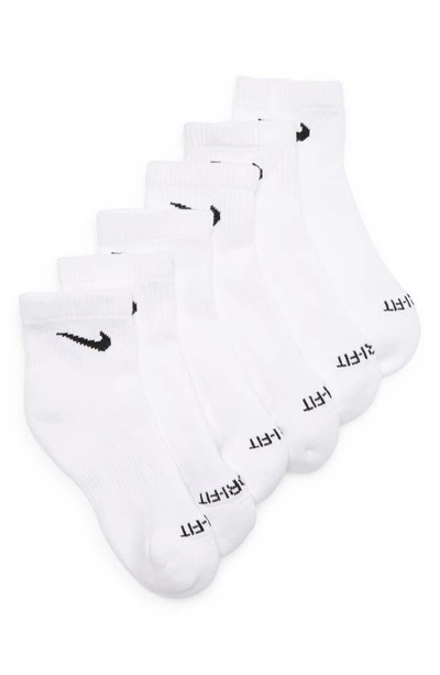 Nike 3-pack Everyday Ankle Socks In White/ Black