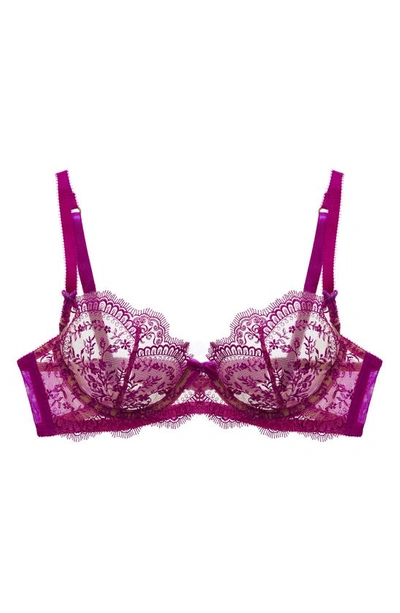 Shop Dita Von Teese Severine Underwire Balconette Bra In Rubine Red