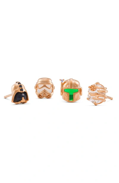 Shop Girls Crew Star Wars™ The Empire Stud Earring Set In Rose Gold