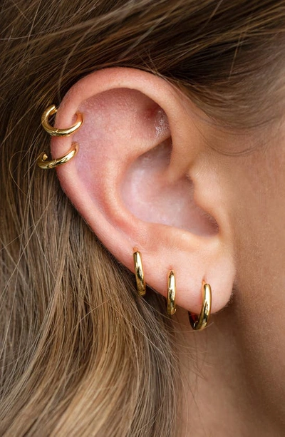 Shop Girls Crew Angel City Set Of 3 Hoop Earrings In Gold