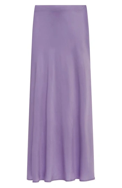 Shop L Agence Clarisa Bias Cut Satin Skirt In Lavender