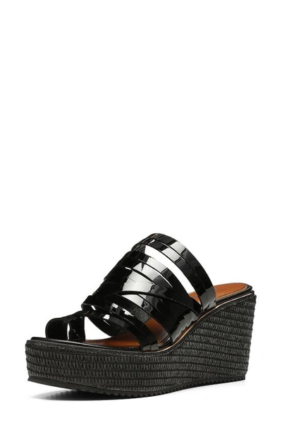 Donald Pliner Ithaca Strappy Wedge Mule In Black