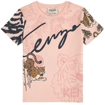 Shop Kenzo Kids Pink Graphic T-shirt