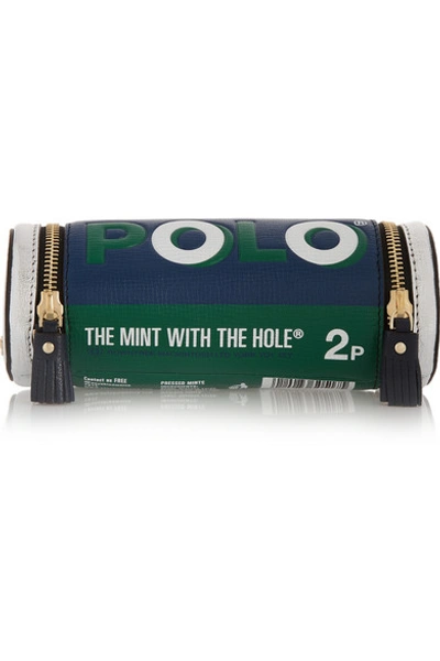 Shop Anya Hindmarch Polo Mints Textured-leather Clutch