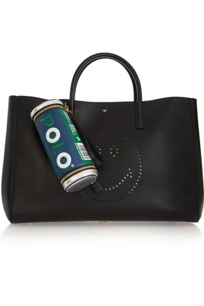 Shop Anya Hindmarch Polo Mints Textured-leather Clutch