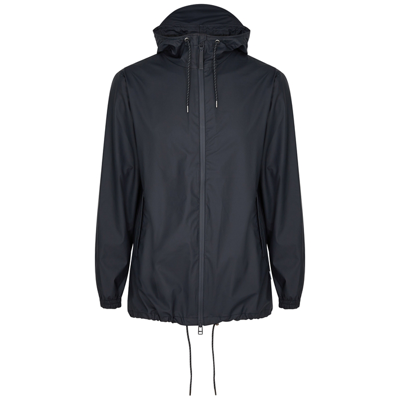 Shop Rains Navy Rubberised Raincoat