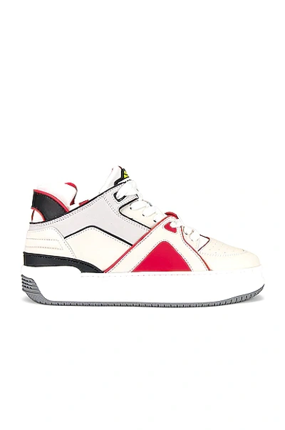 Shop Just Don Tennis Courtside Mid In White & Pink