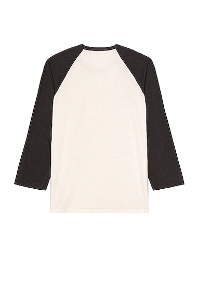 Shop John Elliott Washed Baseball Tee In Black & Ivory