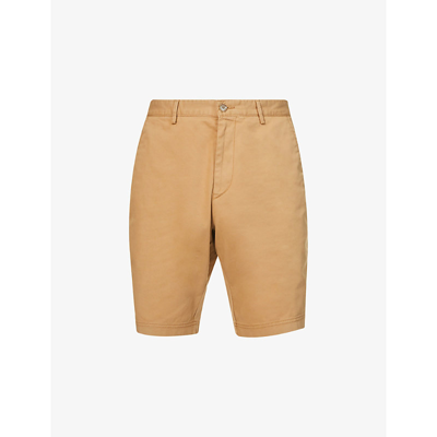 Shop Hugo Boss Boss Men's Medium Beige Regular-fit Cotton-blend Twill Chino Shorts