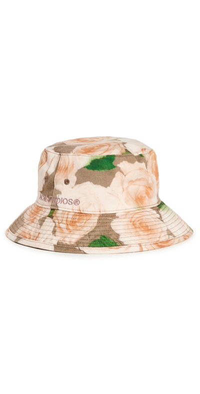 Shop Acne Studios Bucket Hat In Peach Orange