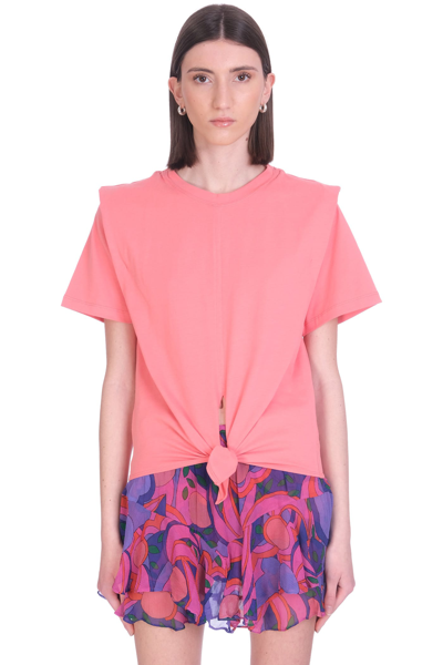 Shop Isabel Marant Zelikia T-shirt In Rose-pink Cotton