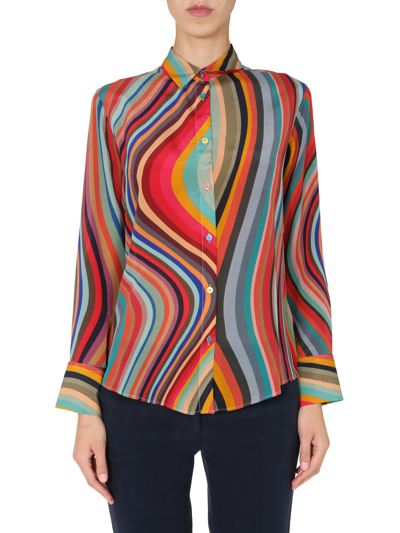 Shop Paul Smith Striped Shirt In Multicolor