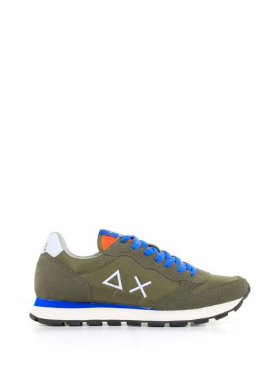 Sun 68 Sneaker With Contrasting Side Logo In Verde Militare | ModeSens