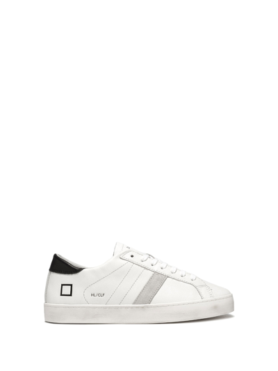 Shop Date Hill Low Sneaker In Leather With Side Logo In White Black