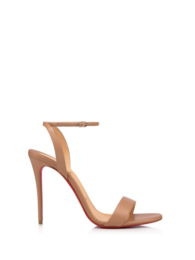 Shop Christian Louboutin Sandal In Leather In Nude