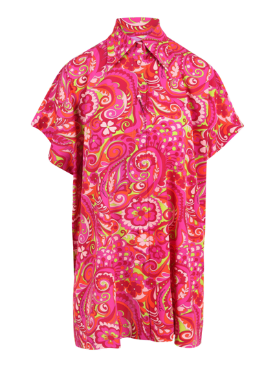 Shop Dolce & Gabbana Paisley Print Silk Shirt In Red