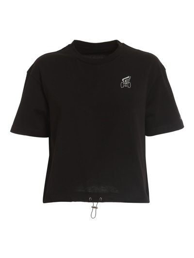 Shop Hogan T-shirt Corta Nera Kqwb3440070uaib999 In Black