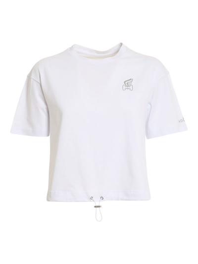 Shop Hogan T-shirt Corta Bianca Kqwb3440070uaib001 In White