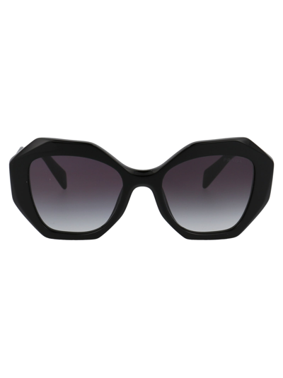 Shop Prada 0pr 16ws Sunglasses In 1ab5d1 Black