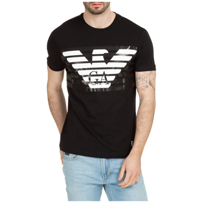 Shop Ea7 Emporio Armani  Falabella Fold Over T-shirt In Nero
