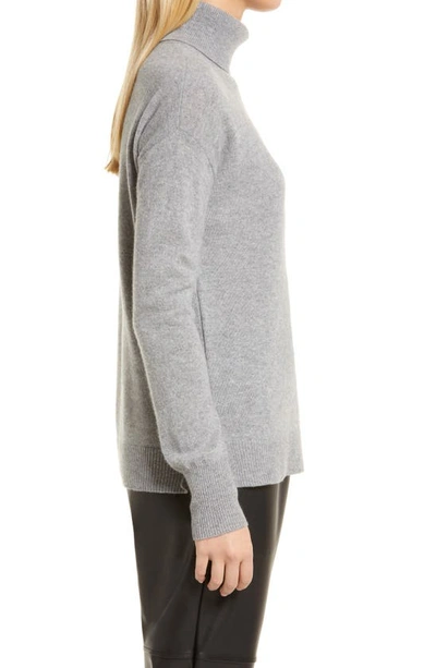 Shop Nordstrom Cashmere Turtleneck Sweater In Grey Heather