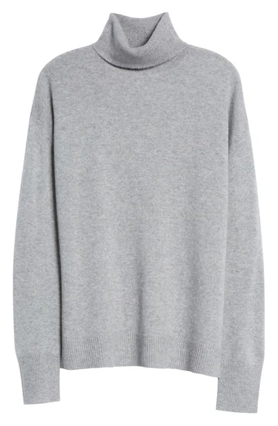 Shop Nordstrom Cashmere Turtleneck Sweater In Grey Heather