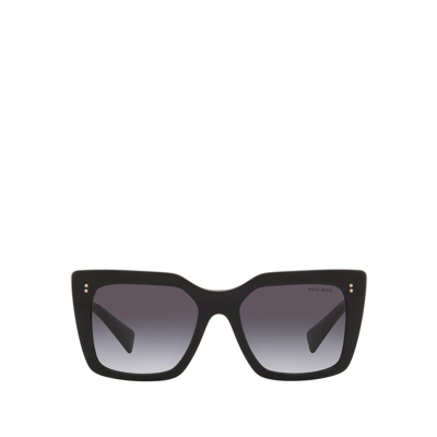 Shop Miu Miu Mu 02ws Black Female Sunglasses