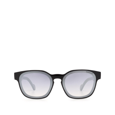 Shop Moncler Unisex  Ml0086 Shiny Black Unisex Sunglasses