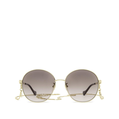 Shop Gucci Gg1090sa Gold Female Sunglasses