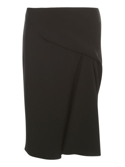 Shop Versace Midi Straight Skirt In Black