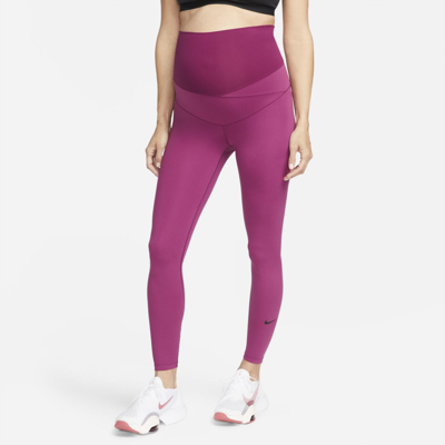 Shop Nike Women's One (m) High-waisted Leggings (maternity) In Red