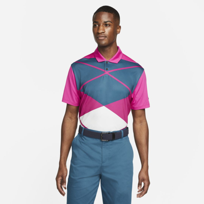 Shop Nike Dri-fit Vapor Men's Golf Polo In Active Pink,black