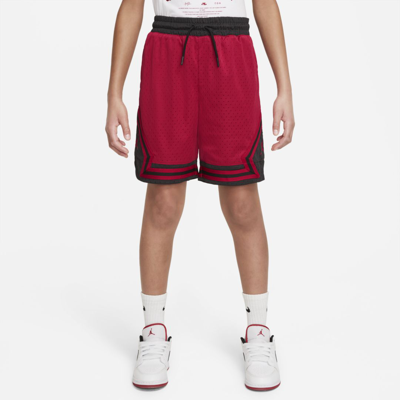 Shop Jordan Air Big Kids' Dri-fit Diamond Shorts In Red