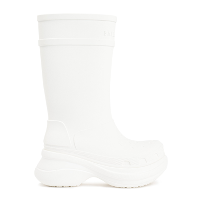 Shop Balenciaga Crocs Boots Shoes In White