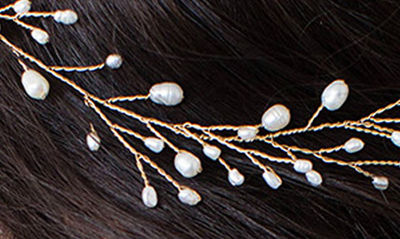 Brides And Hairpins Brides & Hairpins Leona Pearl & Crystal Halo Comb In Gold
