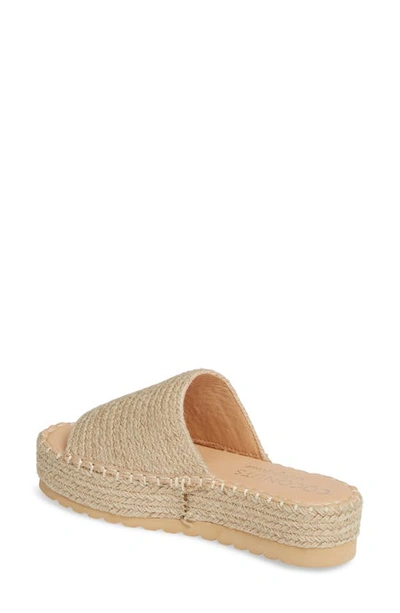 Shop Coconuts By Matisse Del Mar Platform Slide Sandal In Natural Fabric