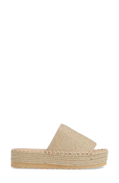 Shop Coconuts By Matisse Del Mar Platform Slide Sandal In Natural Fabric