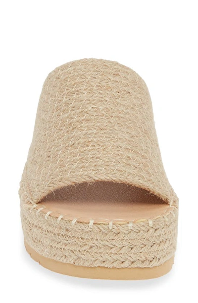 Shop Coconuts By Matisse Del Mar Platform Slide Sandal In Natural Fabric