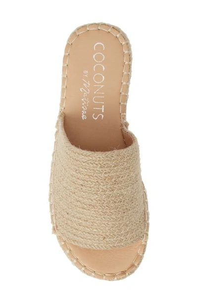 Shop Coconuts By Matisse Del Mar Platform Slide Sandal In Natural Fabric