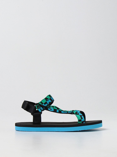 Shop Stella Mccartney Sandals With Ribbons In Black